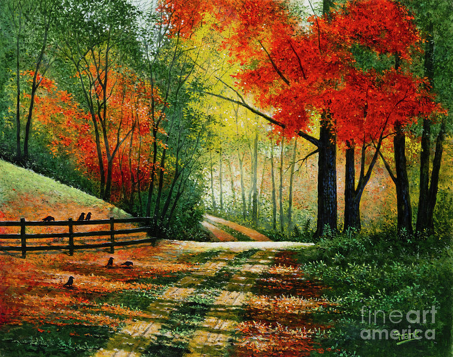 Country Road Painting by Michael Frank