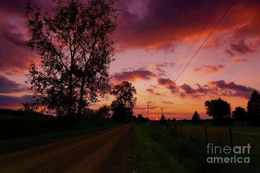 Country Road Sunset Photograph