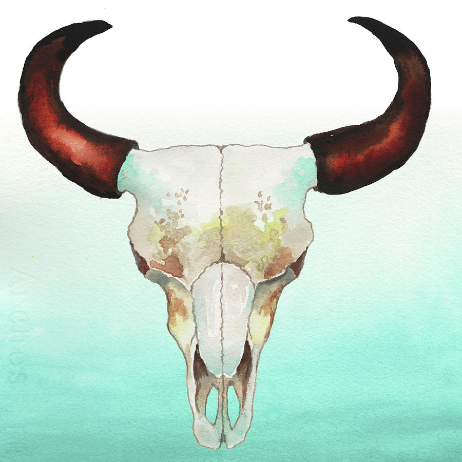 Skull Mixed Media - Country Skull by Elizabeth Medley