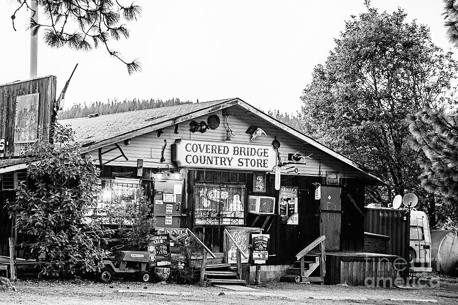 Country Store - BW Photograph by Scott Pellegrin