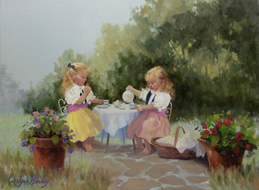 Country Tea Painting by Carolyne Hawley