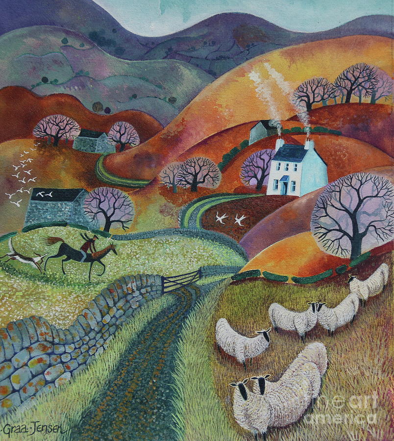 Country Ways Painting by Lisa Graa Jensen