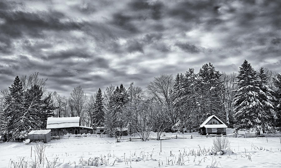 Winter Photograph - Countryside Winter by Lucie Gagnon