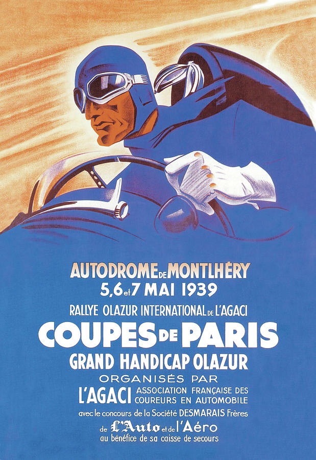 Coupes De Paris - The Aero Bugatti Painting by Geo Ham