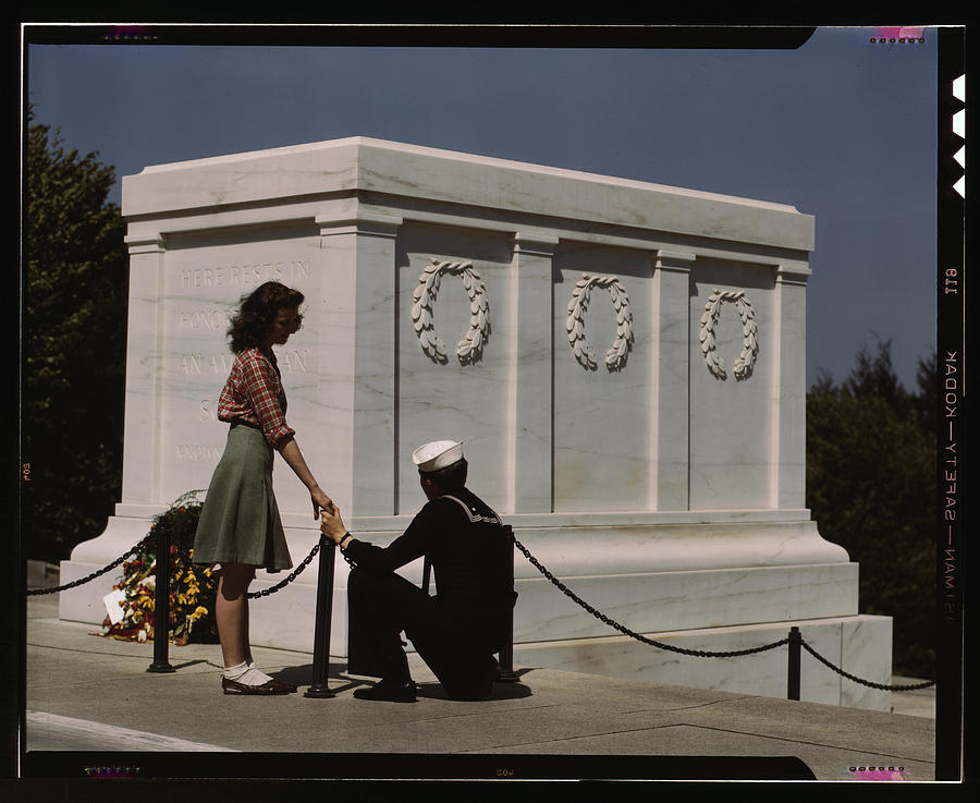 Tomb Painting - Couple at the Tomb of the Unknown Soldier by Collier, John