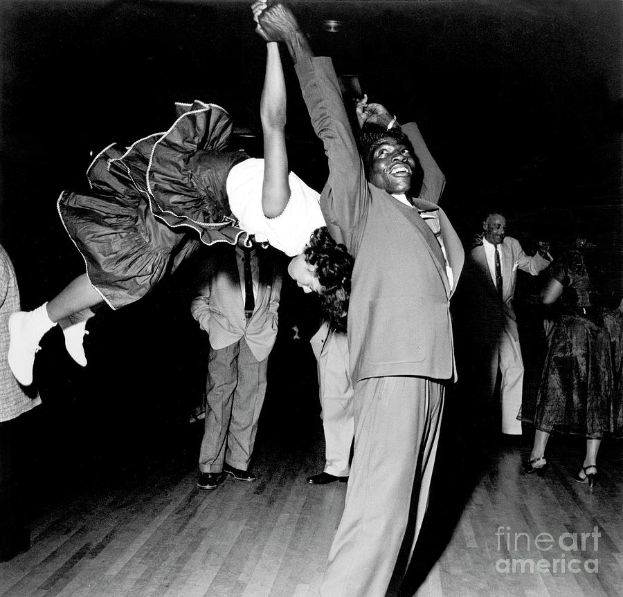 Vintage Photograph - Couple Dancing At Savoy Ballroom, Harlem, 1947 by American Photographer