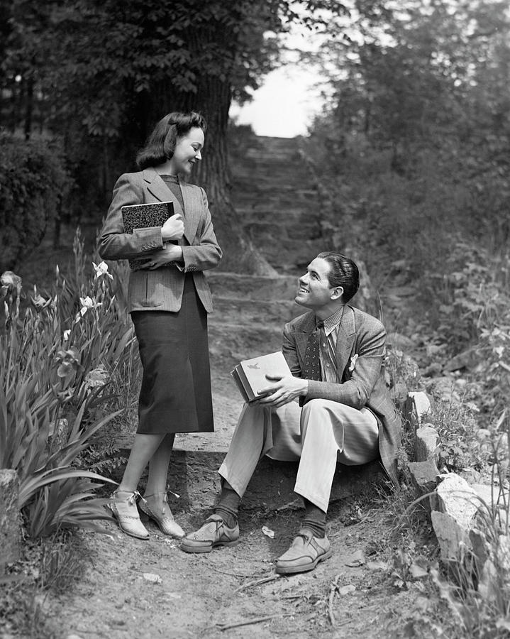 Couple On Path In Woods Photograph by George Marks Couple On Path In Woods Photograph by George Marks