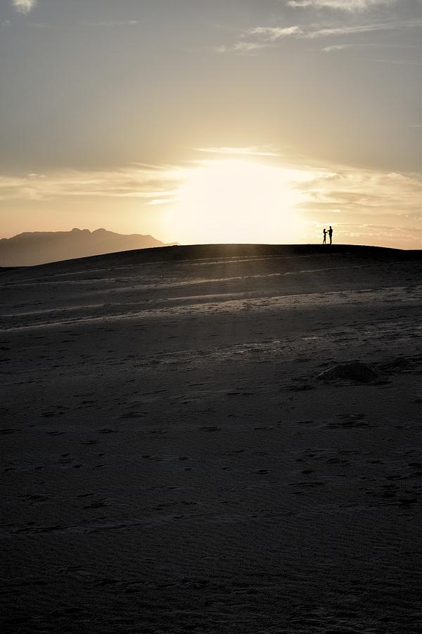 Couple Silhouette at White Sands, New Mexico  Photograph by Chance Kafka