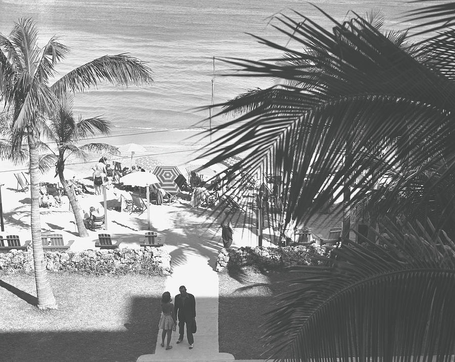 Couple Walking In Path Towards Beach Photograph by George Marks Couple Walking In Path Towards Beach Photograph by George Marks