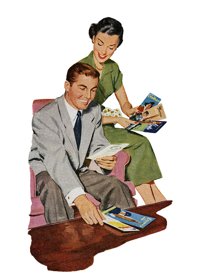Couple With Travel Brochures Digital Art by Graphicaartis Couple With Travel Brochures Digital Art by Graphicaartis