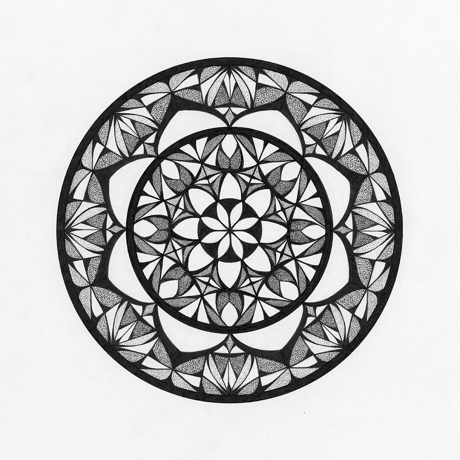 Black And White Digital Art - Courage Mandala by Nicky Kumar