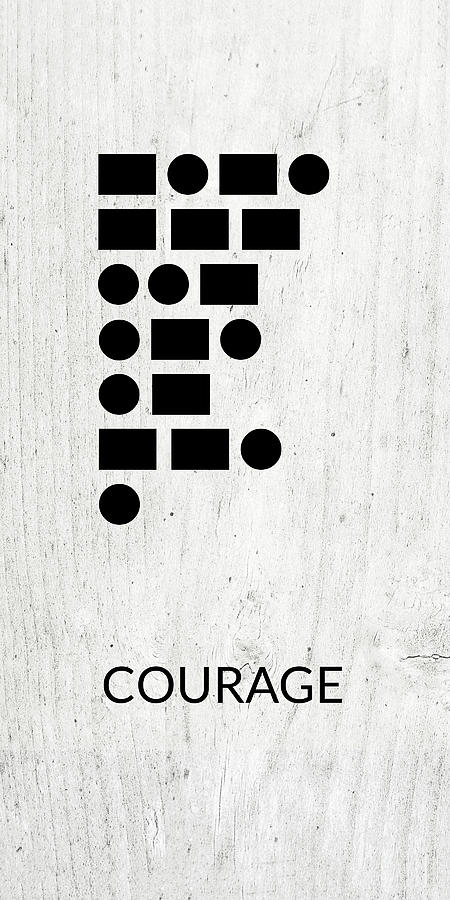 Courage Morse Code 2- Art by Linda Woods Digital Art by Linda Woods