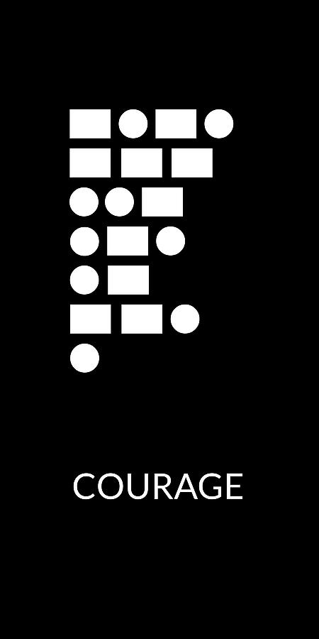Courage Digital Art - Courage Morse Code- Art by Linda Woods by Linda Woods