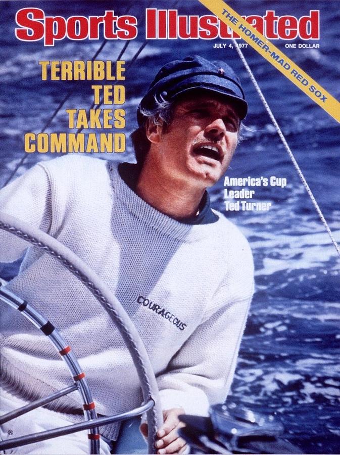 Courageous Skipper Ted Turner, 1977 Americas Cup Sports Illustrated Cover Photograph by Sports Illustrated
