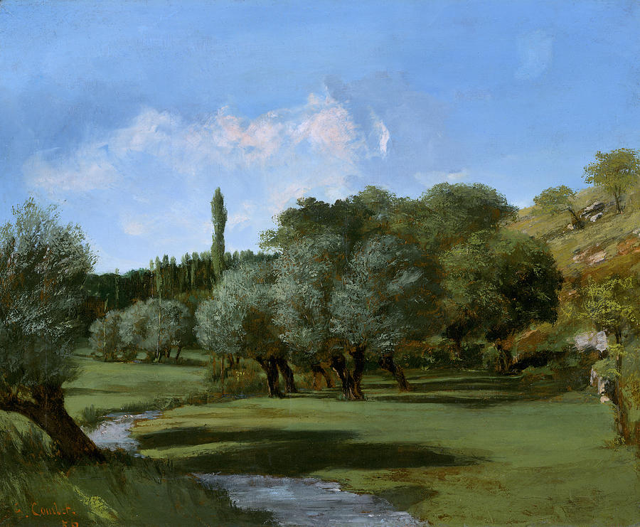 La Bretonnerie in the Department of Indre, 1856 Painting by Gustave Courbet