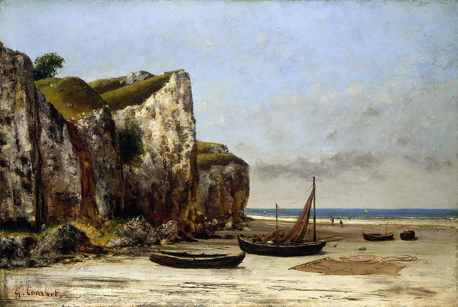 Beach in Normandy, C1875 Painting by Gustave Courbet