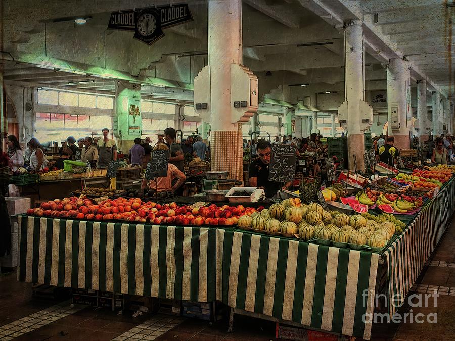 Vegetable Photograph - Cours Saleya Market, Nice France by Luther Fine Art