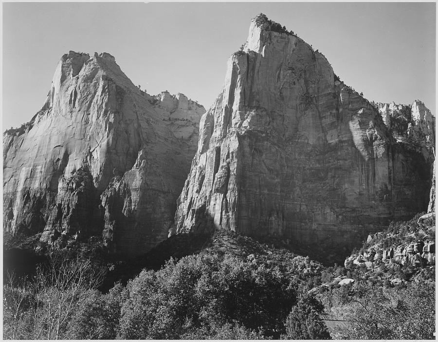 Court of the Patriarchs Zion National Park Utah 1933 - 1942 Painting by ...