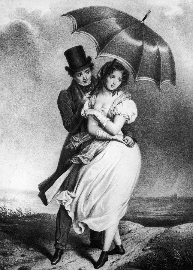 Courting Couple Photograph by Hulton Archive