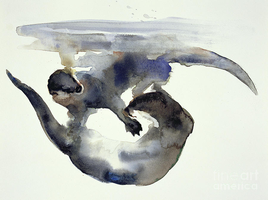 Animal Painting - Courtship Watercolor by Mark Adlington
