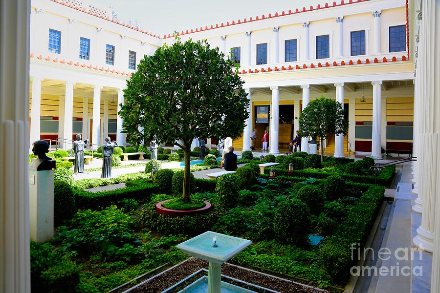 Courtyard Exterior JPaul Getty Villa Malibu Santa Monica Photograph by ...