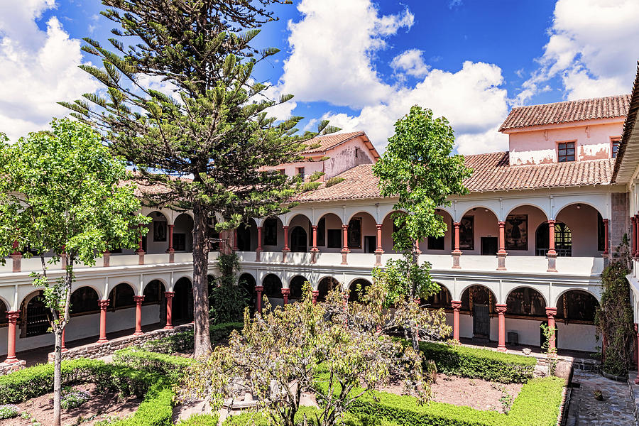 Courtyard In The Museum Of San Francisco Convent, Cusco, Peru. Photograph