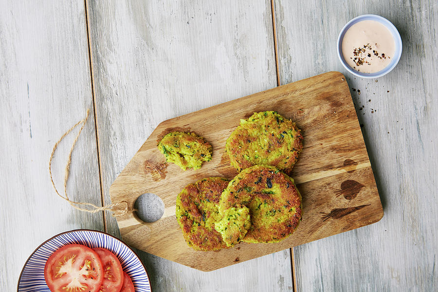 Couscous Fritters With A Tomato And Horseradish Dip Photograph by Meike Bergmann