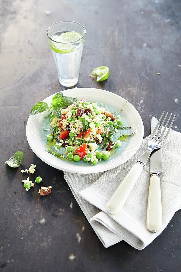 Couscous Salad With Peas Photograph by Rafael Pranschke