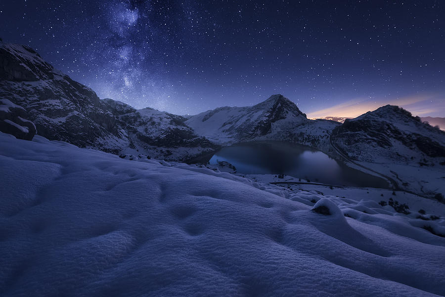 Winter Photograph - Covadonga Milky Way by Carlos F. Turienzo