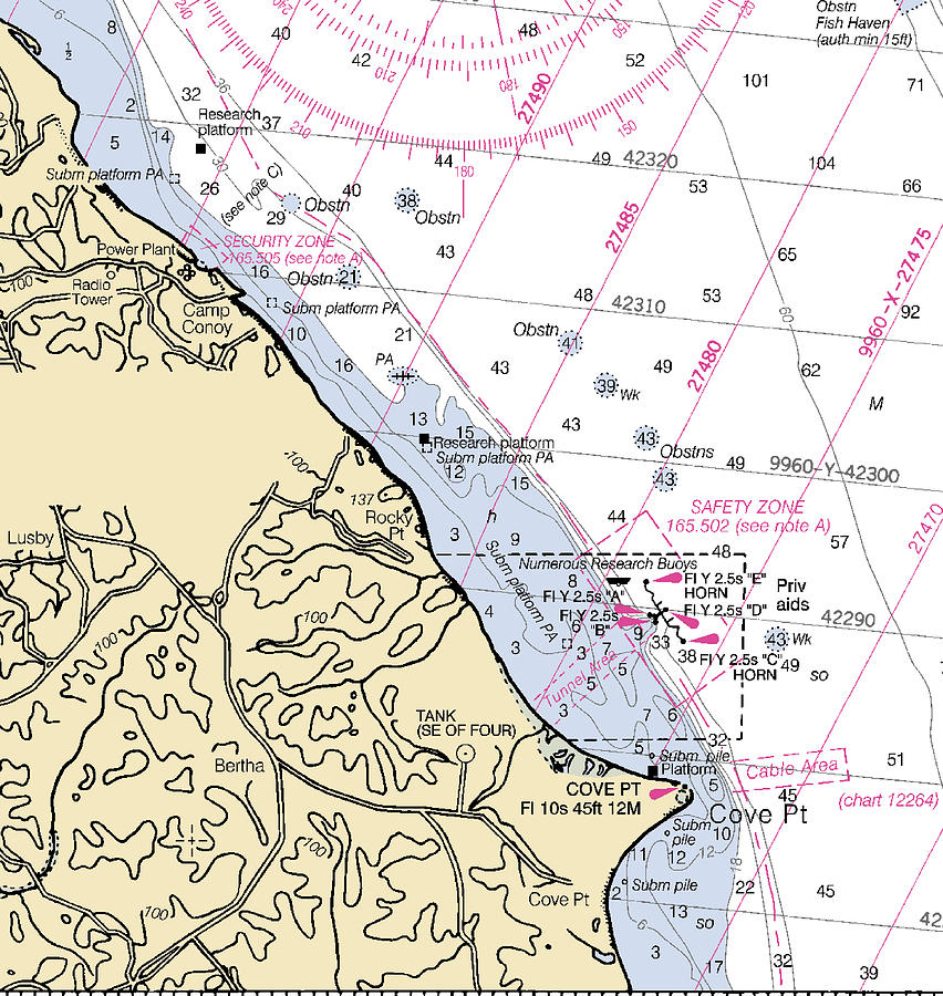 Cove Point-maryland Nautical Chart Mixed Media by Sea Koast | Pixels