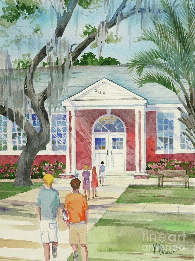 Watercolor Painting - Cove School Revised by Paul Brent