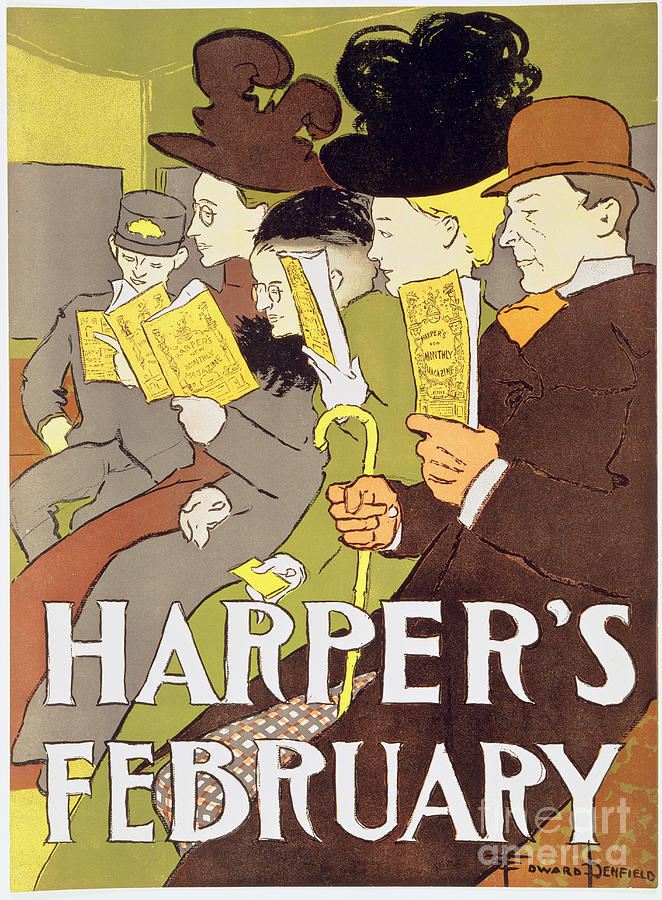 Cover Illustration For Harpers Magazine, 1896 By Edward Penfield Painting by Edward Penfield