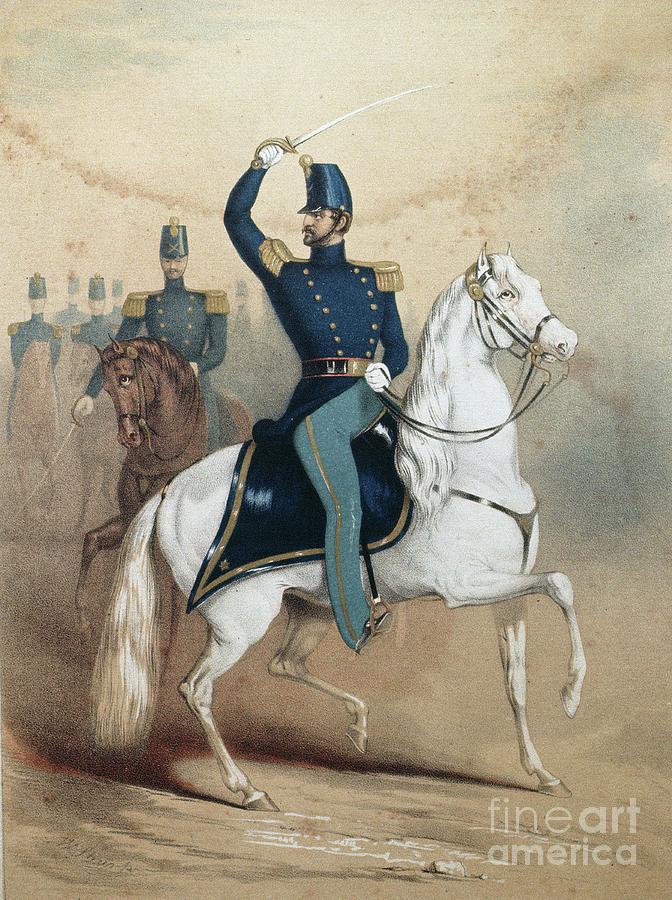 Cover Of A Music Song Sheet For The Boston Light Dragoons Painting by American School