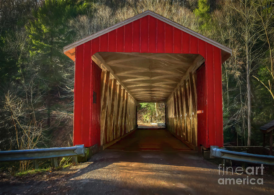 Covered Bridge At McConnells Mill State Park Photograph by Janice Pariza