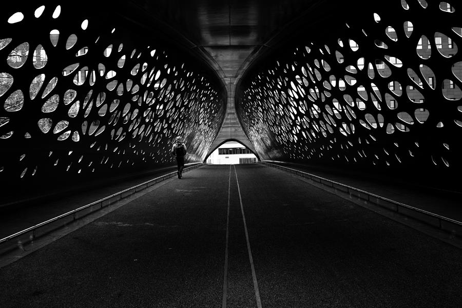 Architecture Photograph - Covered Bridge by Jef Flour