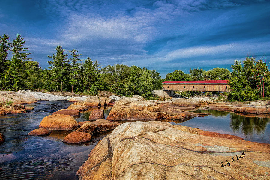 Covered bridge over east branch of the Ausable River Jay New Yor by Rusty R Smith Covered bridge over east branch of the Ausable River Jay New Yor by Rusty R Smith