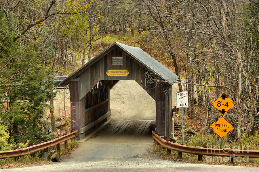 Covered Bridge Over Gold Brook Photograph by Adam Jewell