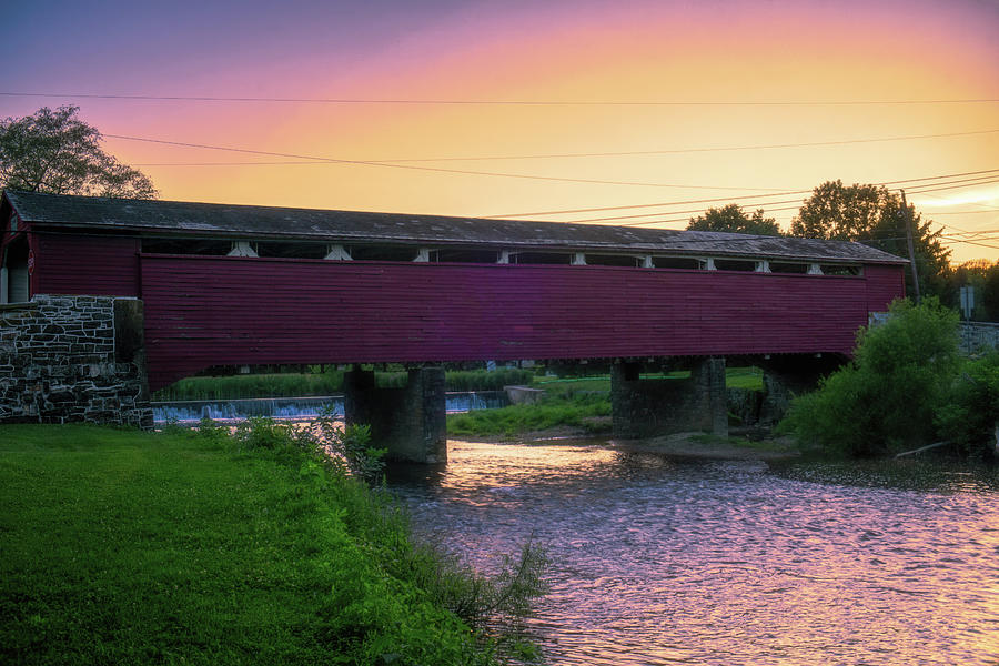 Covered Bridge Sunset by Jason Fink Covered Bridge Sunset by Jason Fink