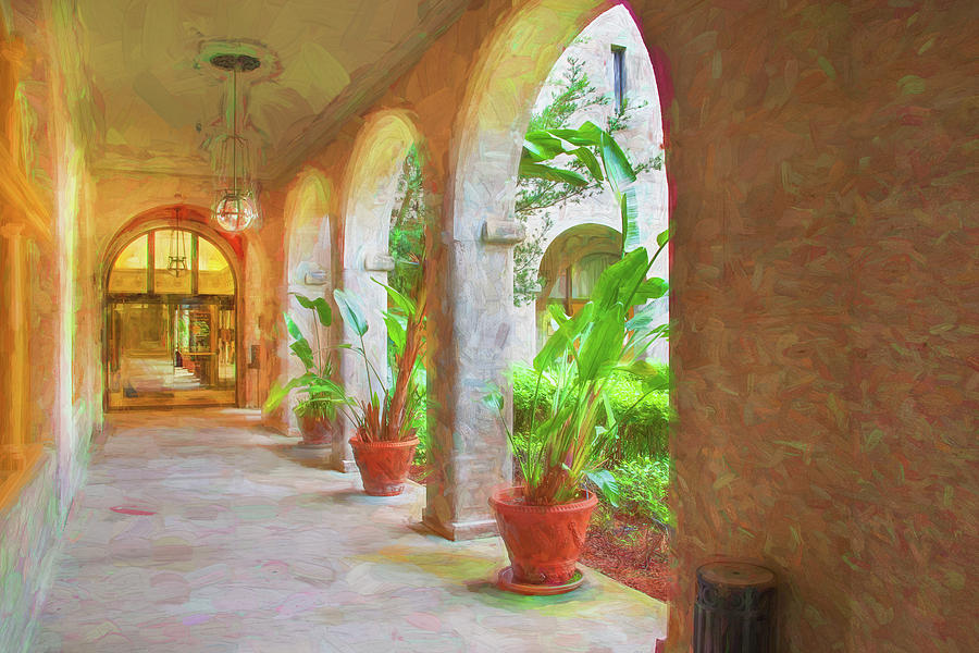 Covered Walkway Lightner Museum St Augustine 002 Photograph by Rich Franco