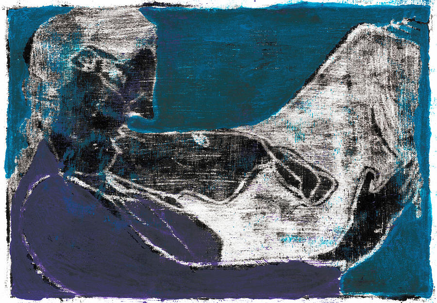 Cow and Woman Kiss Painting by Edgeworth Johnstone