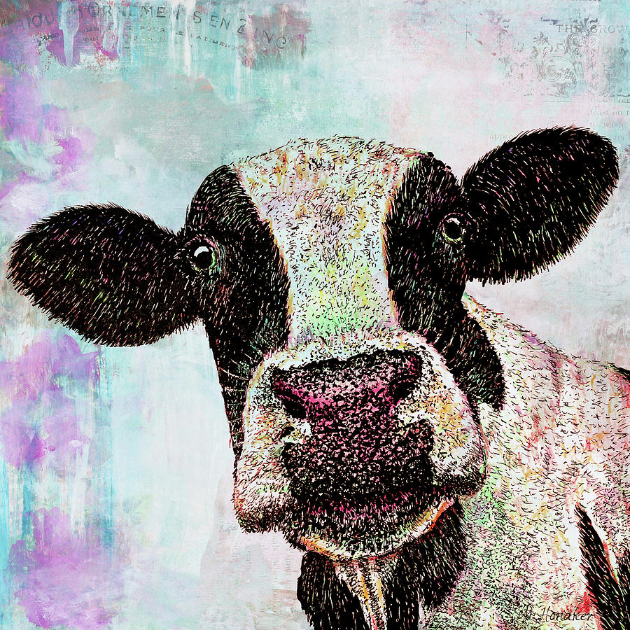 Cow Color Mixed Media By Let Your Art Soar 