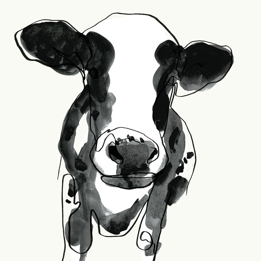 Cow Contour II Painting by Victoria Borges | Fine Art America