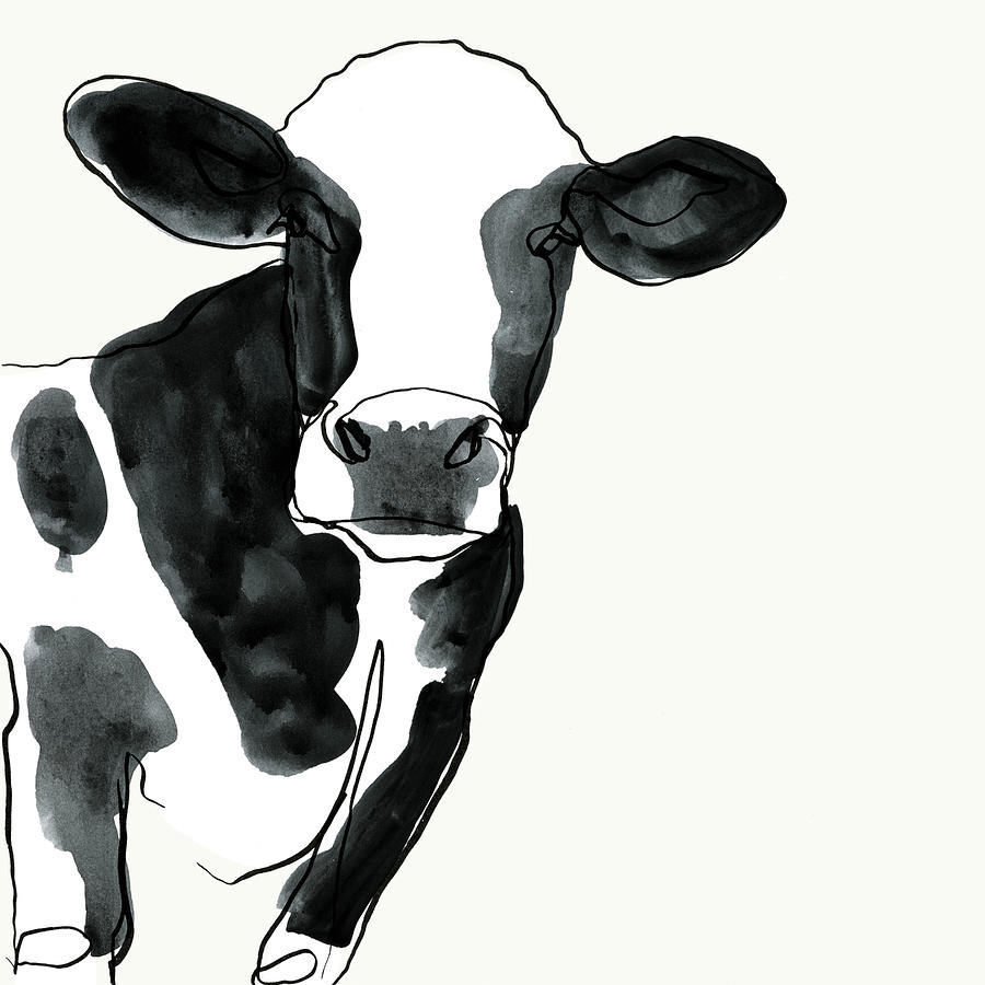 Cow Contour Iv Painting by Victoria Borges - Pixels