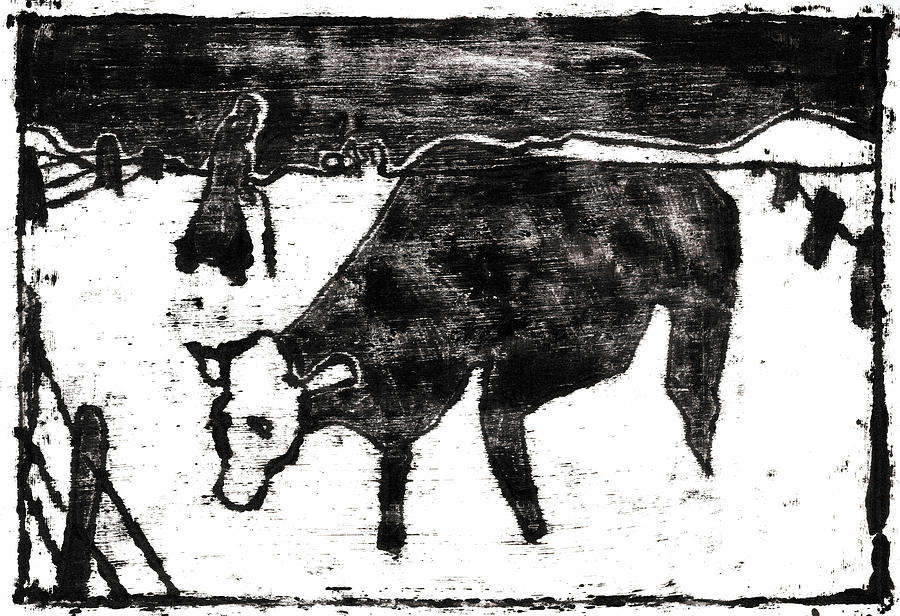 Cow in a Field Painting by Edgeworth Johnstone