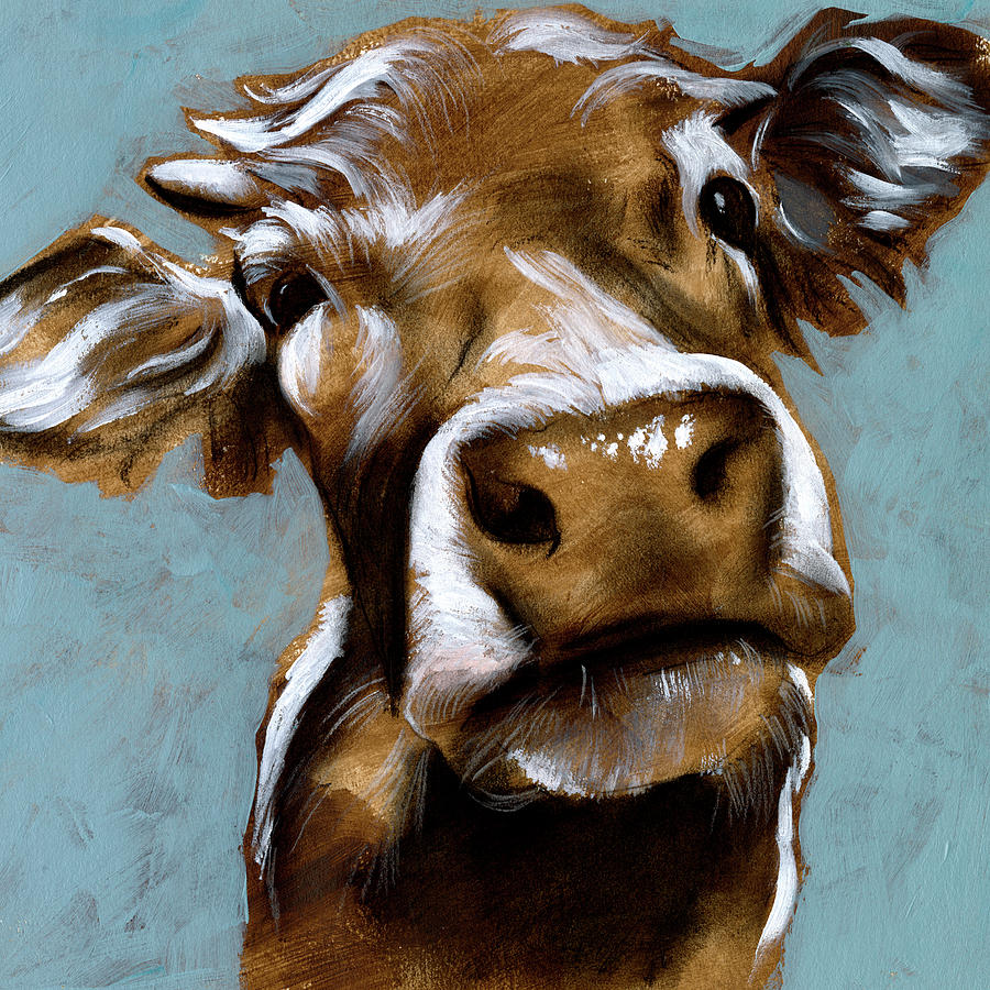 Cow Kisses I Painting by Jennifer Paxton Parker