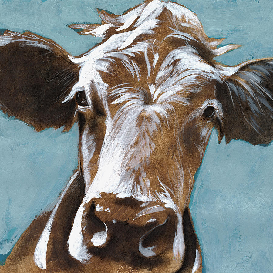 Cow Kisses II Painting by Jennifer Paxton Parker