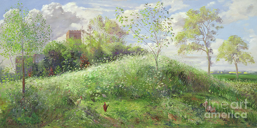 Cow Parsley Hill Painting by Timothy Easton