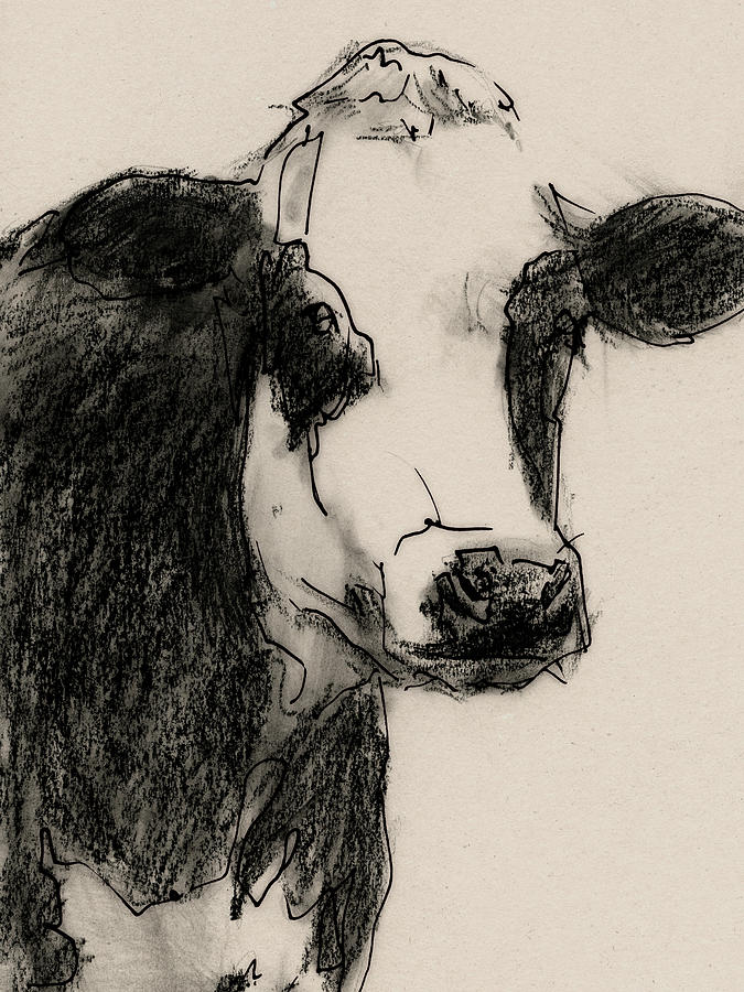 Cow Portrait Sketch I Painting by Victoria Barnes - Fine Art America