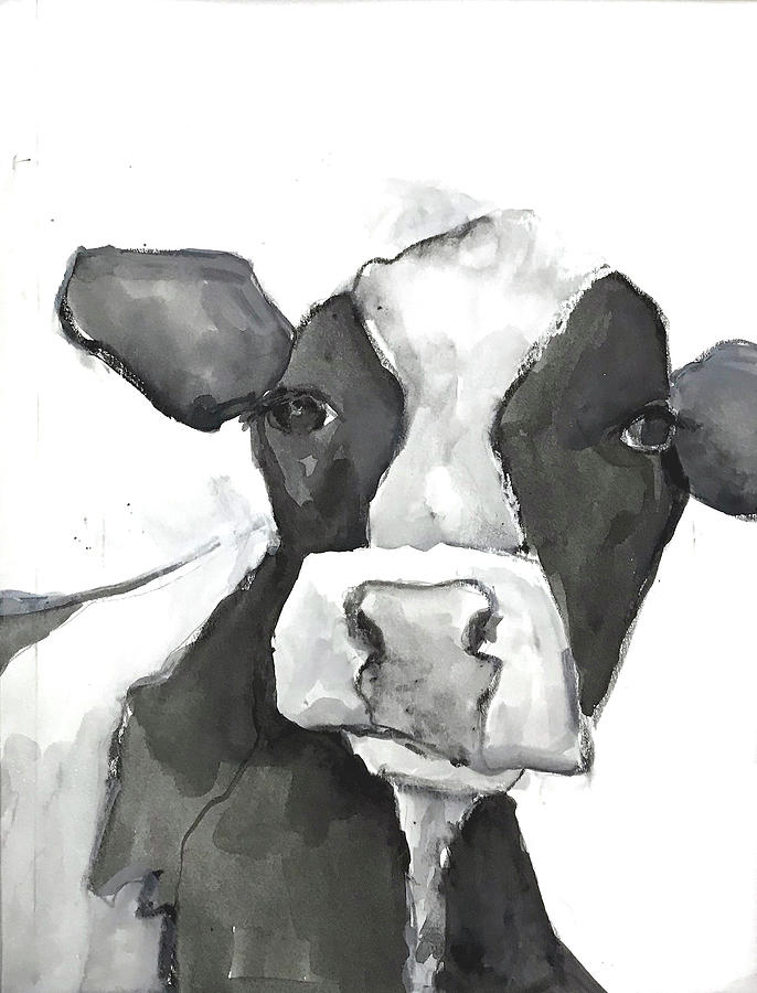 Cow Study 3 Mixed Media by Belinda Lima