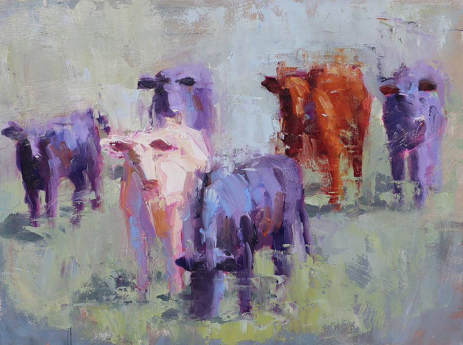 Cow Painting - Cow Study Of Mixer by Jennifer Stottle Taylor